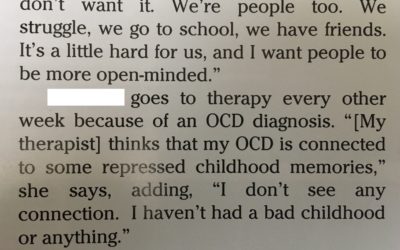 Science versus myth: OCD related to childhood memories?